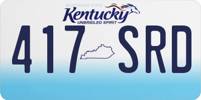 KY license plate 417SRD