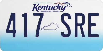 KY license plate 417SRE