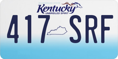 KY license plate 417SRF