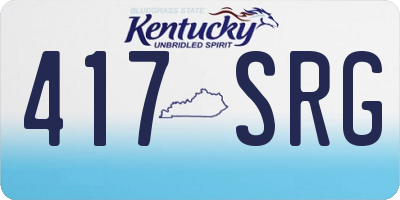 KY license plate 417SRG