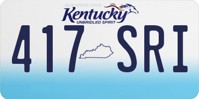 KY license plate 417SRI