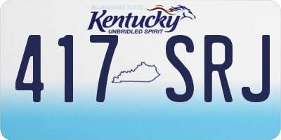 KY license plate 417SRJ
