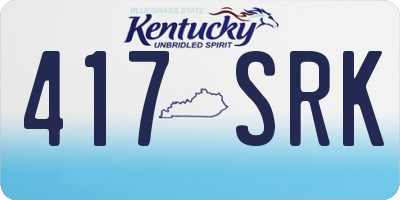 KY license plate 417SRK