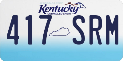 KY license plate 417SRM