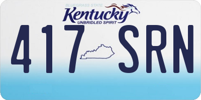 KY license plate 417SRN