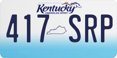 KY license plate 417SRP