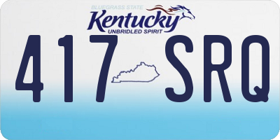KY license plate 417SRQ
