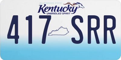 KY license plate 417SRR