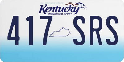 KY license plate 417SRS