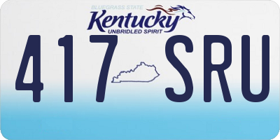 KY license plate 417SRU