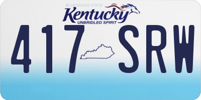 KY license plate 417SRW
