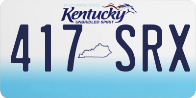 KY license plate 417SRX