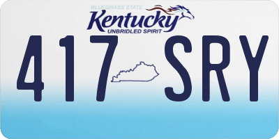 KY license plate 417SRY