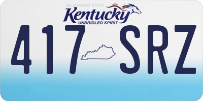 KY license plate 417SRZ