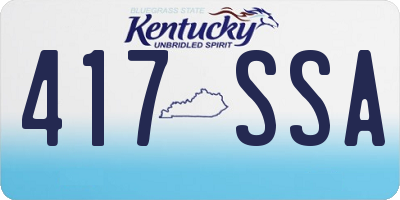KY license plate 417SSA