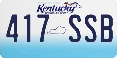KY license plate 417SSB