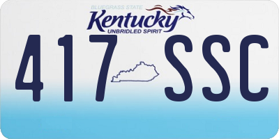 KY license plate 417SSC