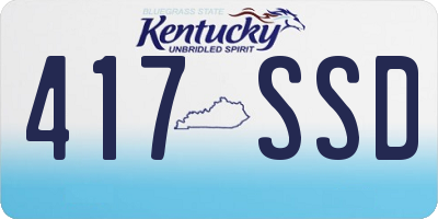KY license plate 417SSD