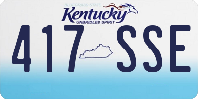 KY license plate 417SSE