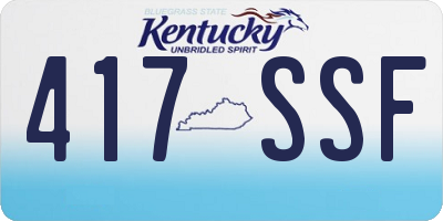 KY license plate 417SSF