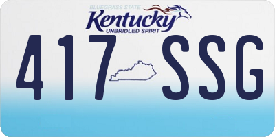 KY license plate 417SSG