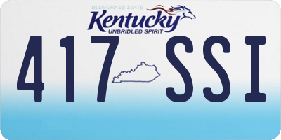 KY license plate 417SSI