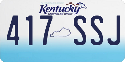 KY license plate 417SSJ
