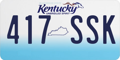 KY license plate 417SSK