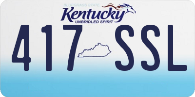 KY license plate 417SSL