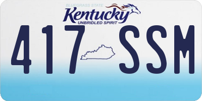 KY license plate 417SSM