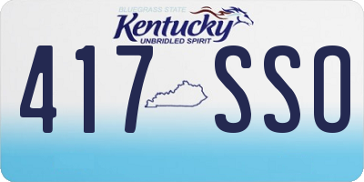 KY license plate 417SSO