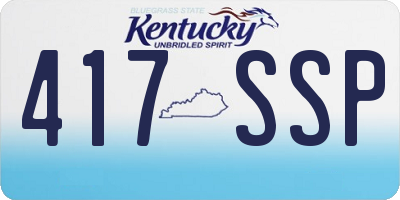 KY license plate 417SSP