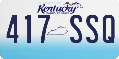 KY license plate 417SSQ