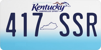 KY license plate 417SSR