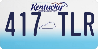 KY license plate 417TLR