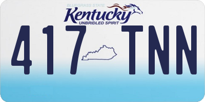 KY license plate 417TNN