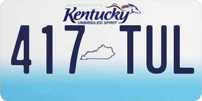 KY license plate 417TUL