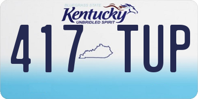 KY license plate 417TUP