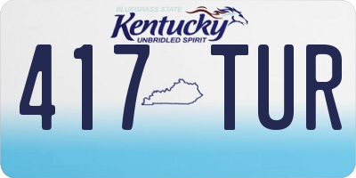 KY license plate 417TUR