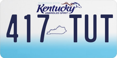 KY license plate 417TUT