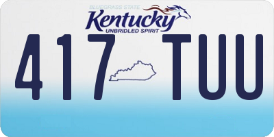 KY license plate 417TUU