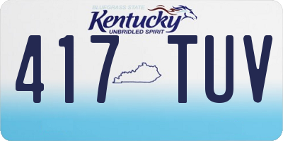 KY license plate 417TUV