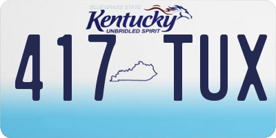 KY license plate 417TUX