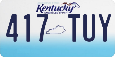 KY license plate 417TUY