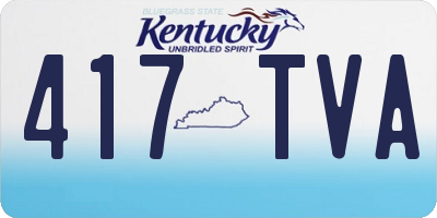 KY license plate 417TVA