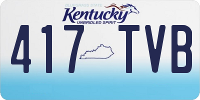 KY license plate 417TVB