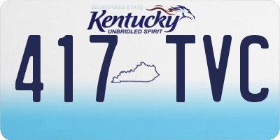 KY license plate 417TVC