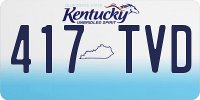 KY license plate 417TVD