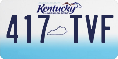 KY license plate 417TVF
