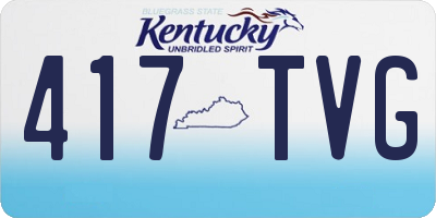 KY license plate 417TVG